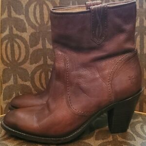 Women's FRYE Brown Heeled Booties